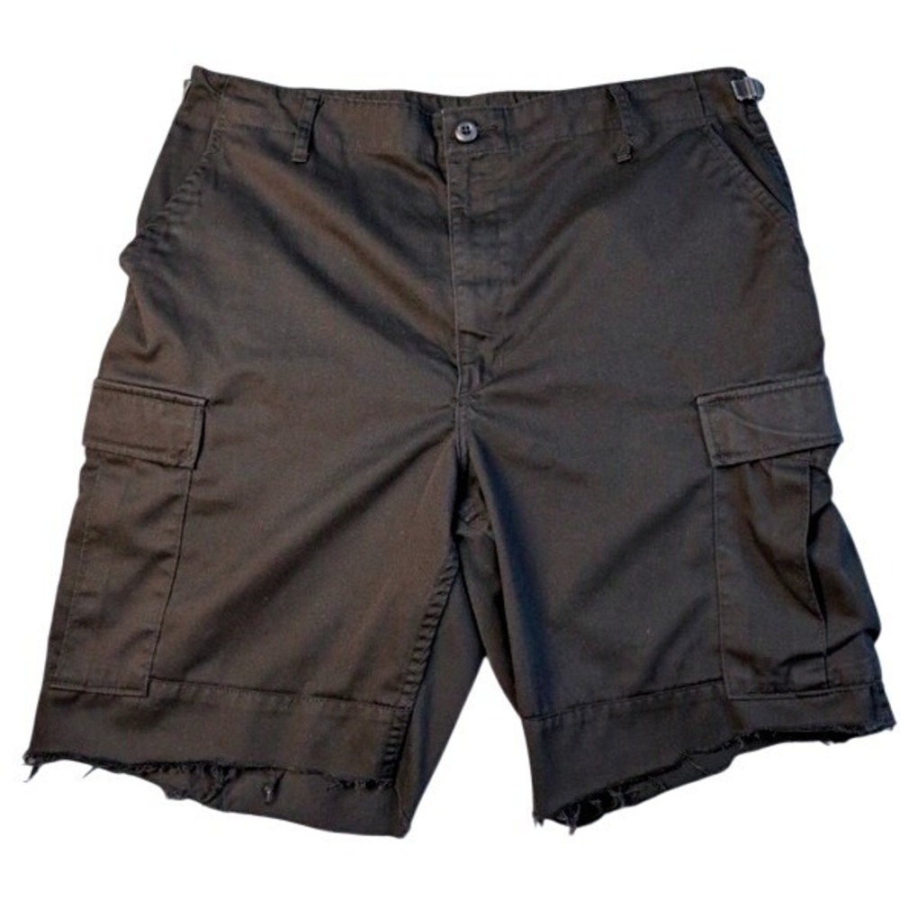 Propper Cargo Shorts Mens L/R Black Raw Hem Tactical Utility 36w